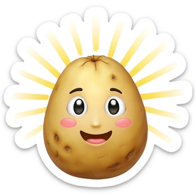 sun rays potato  sticker