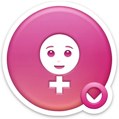 female gender symbol pink gradient emoji style suitable for Discord role icon sticker