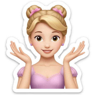 ballet bun princes straight pose sticker