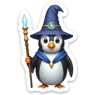 Penguin Wizard sticker