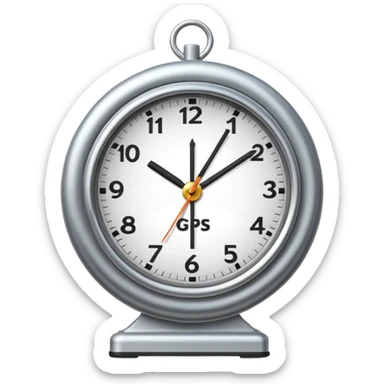 emoji representing the concept of time combined with geo location, such as a clock merged with a map pin or GPS marker sticker