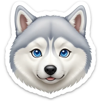 Siberian husky emoji sticker
