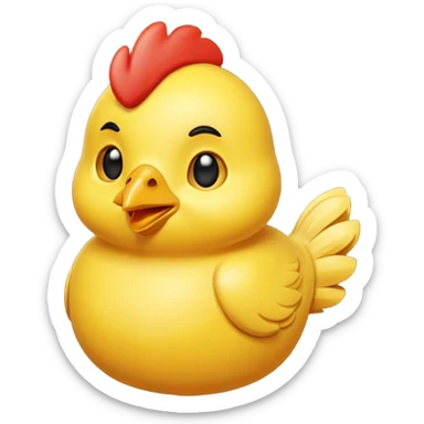 chicken 3d imoji transparen  sticker