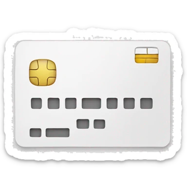 white credit card sticker