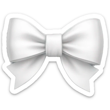 White bow on white bow sticker