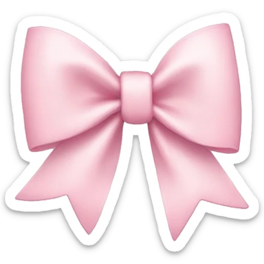 light pink bow sticker