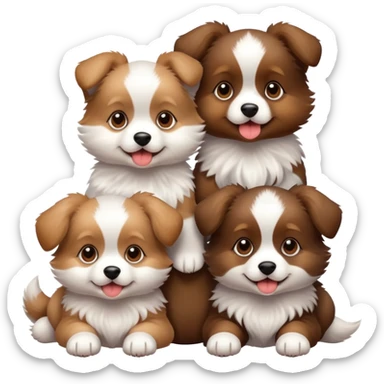 playful puppies sticker