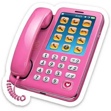 pink phone contacts sticker