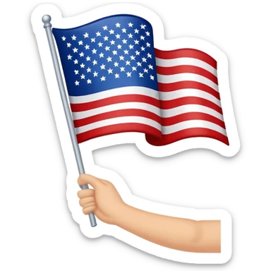 Half Swiss half American flag sticker