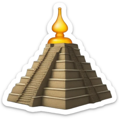 Mezcal on top of a pyramid sticker