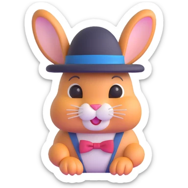 gangster rabbit sticker