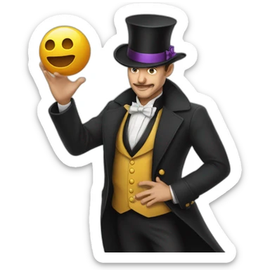 A magician bows to the audience sticker