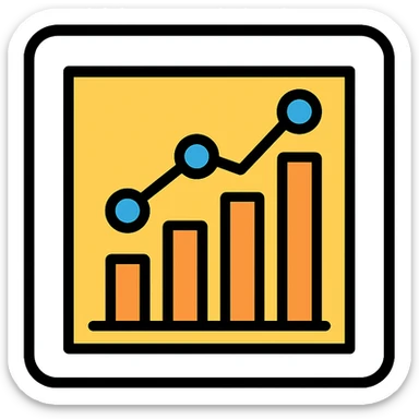 A structured data icon representing a graph, clean and modern design, suitable for digital interfaces. sticker