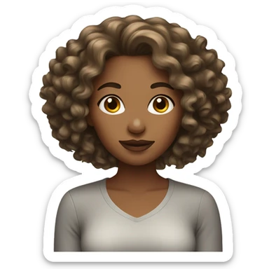 woman with heatless curls sticker