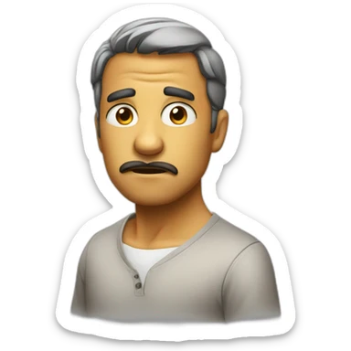 suspicious look sticker