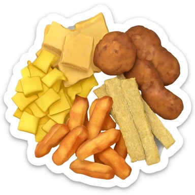 a plate of junk food sticker