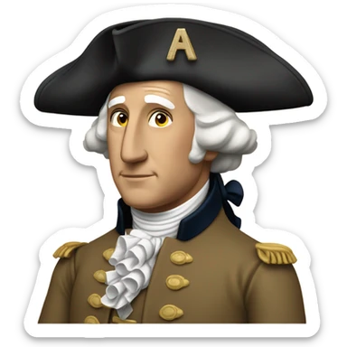 Car with George Washington inside  sticker