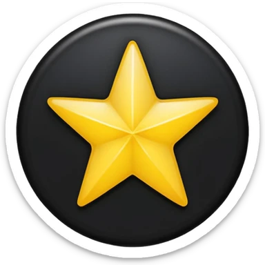 Make a star inside a clean black circle only sticker