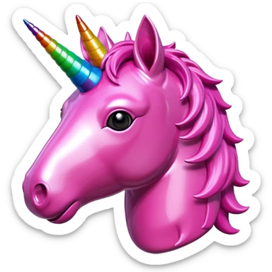   jeff koons style art pink meat  unicorn pinata  sticker