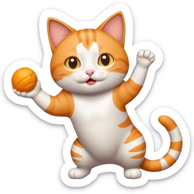 Ahora quiero este mismo gato realizando distintas acciones para poderr utilizarlo en distintas oportunidades sticker