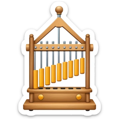 wooden glockenspiel instrument sticker
