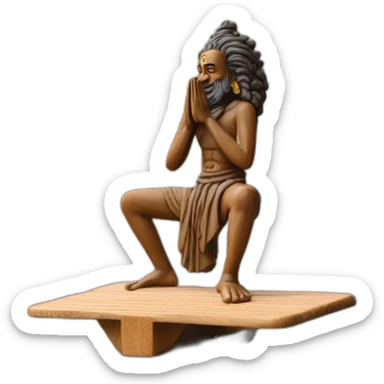  Sadhu nail boards for meditation & yoga. Standing on nail boards sticker