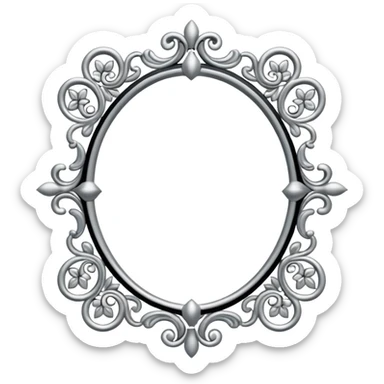 Black and silver filigree page divider, 3D, extremely detailed design sticker