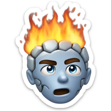 CEREBRO ARDIENDO EN FUEGO sticker