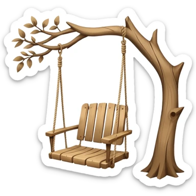 Swing on a tree sticker
