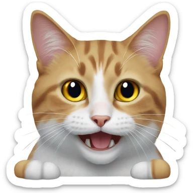 Cat on countertop sticker