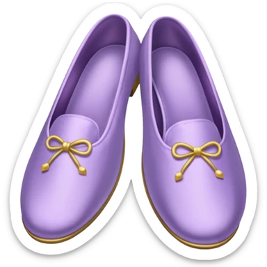 Light purple silk slippers and robe sticker