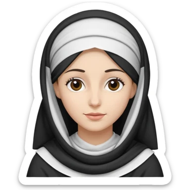 religious jewish woman with kercheif on head black and white sticker