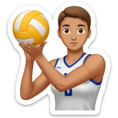 Volleyball player passing the ball  sticker
