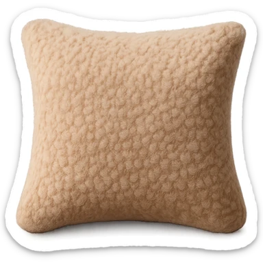 cozy wool throw pillow, soft and fluffy sticker