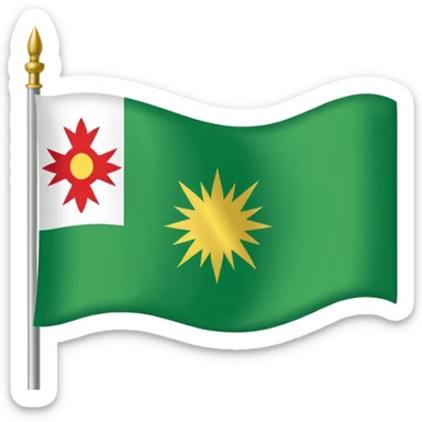 Just do a simple flag I want to put in my bio. Have u seen the panjshir flag do that it’s not in the emojis but make it exactly like the picture don’t add anything else. something on the middle search it up and make it in a shape of flag like the emojis no it’s goes like green on  sticker
