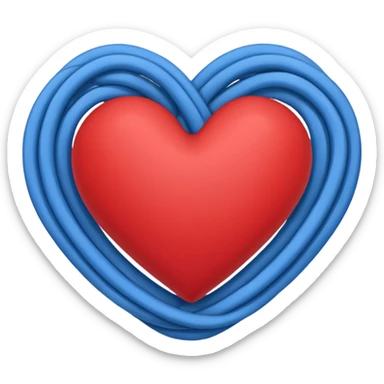 🪢❤️💙 crea un emoji con esos 3 en conjunto sticker