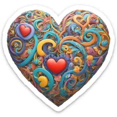 Beautiful love heart sticker