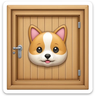 a pet door nothing else is seen  sticker