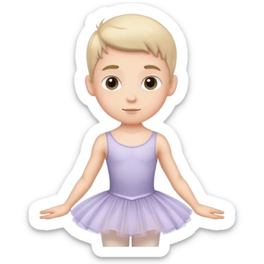 Boy in ballet dress sticker