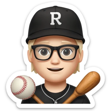 a roblox bacon that has a black baseball hat and has cool black glasses sticker