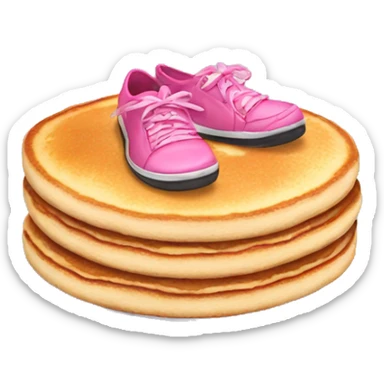 Pancake wearing pink shoes sticker