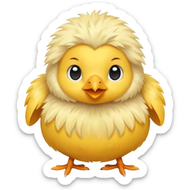 A chick facing forward sticker
