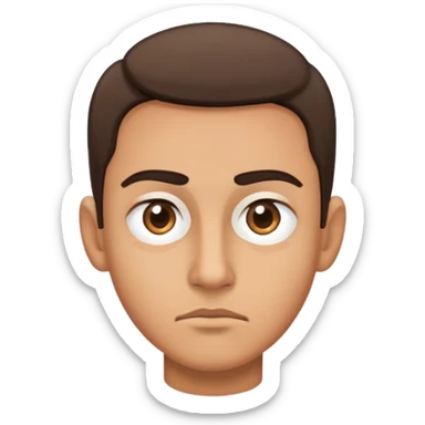 Raised eyebrows and side eye  sticker