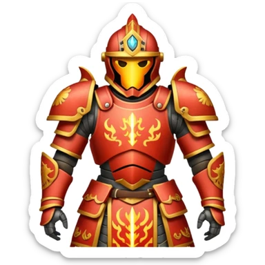fire armored warrior sticker
