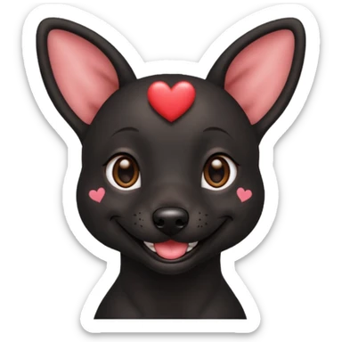 Xoloitzcuintle Dog smiling with hearts coming from eyes sticker