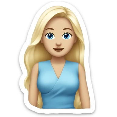 Spa blonde girl blue eyes sticker