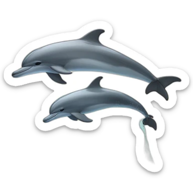 Bottlenose dolphin sticker