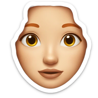 redhead woman has light skin with freckles sending a kiss sticker