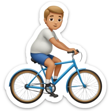 Pregnant man on a bicycle sticker