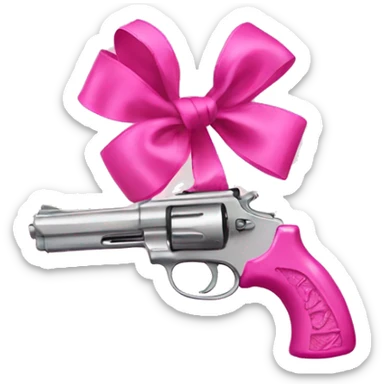 pink pistol with a pink ribbon sticker